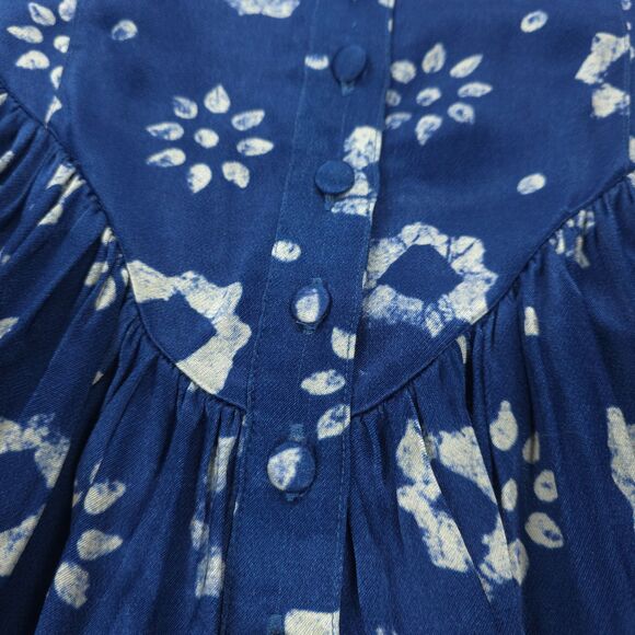 NEW Vanessa Mooney Elisabeth Corset Romper Mini Dress Indigo Flower Coquette - Picture 7 of 11